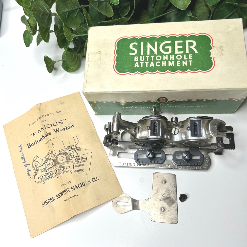 Singer Buttonhole‎ Attachment Sewing Machine Part Vintage with Box 36941